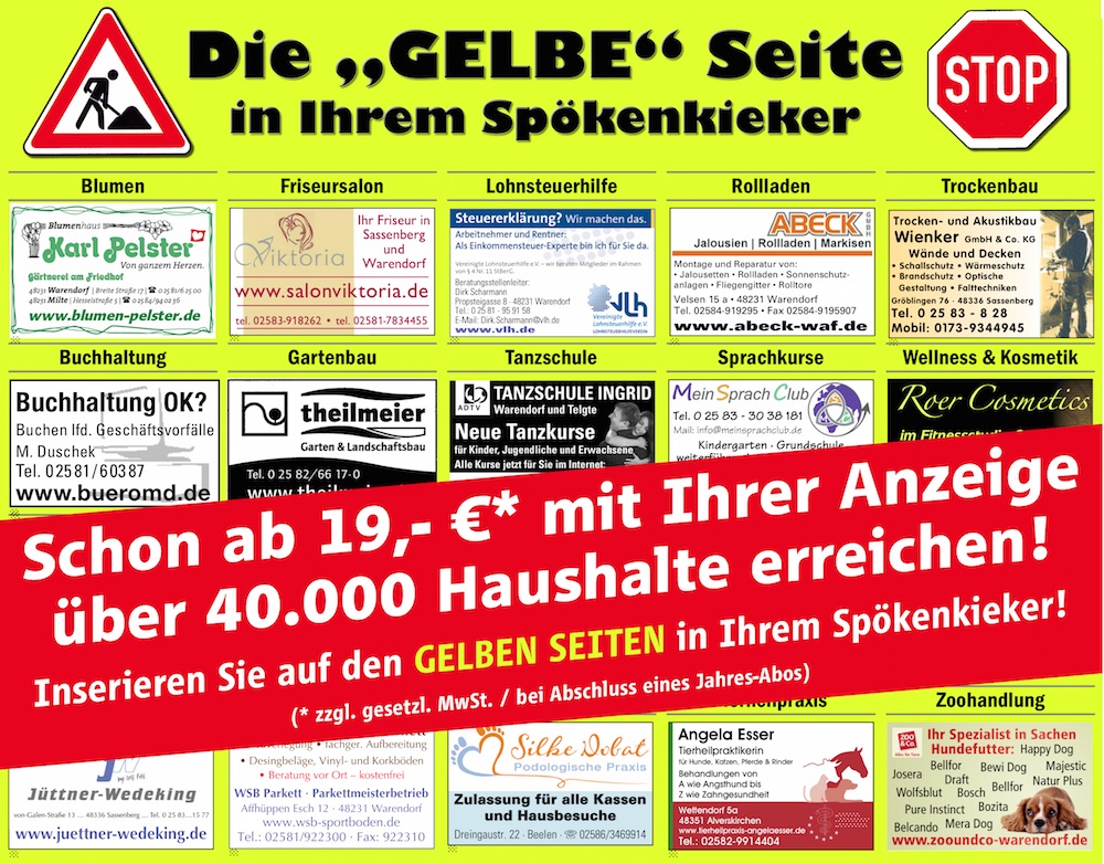 Gelbe Seiten Spökenkieker Ihr regionales Anzeigenmagazin